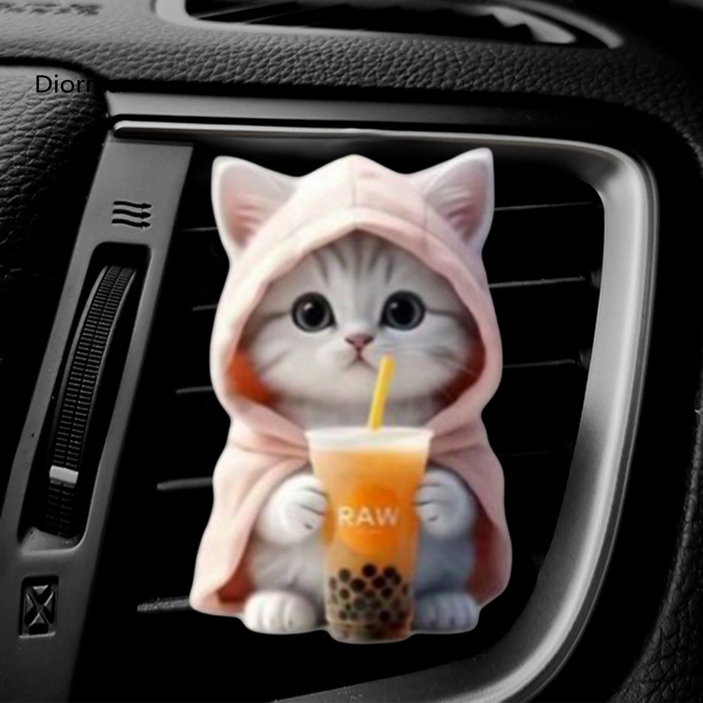 Car Vent Clip Air Freshener Decorative Accessories Cute Kitten Clips Refillable Cat-shaped Diffuser for Long-lasting for