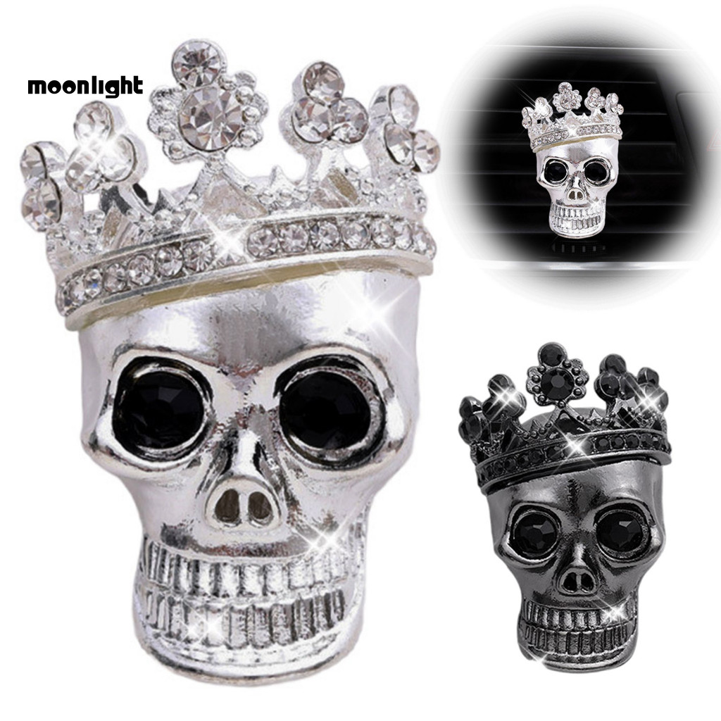 Crown Skull Car Air Freshener Vent Clip – Fragrance Diffuser Odor Eliminator Stylish Auto Decoration for Tablets Perfe