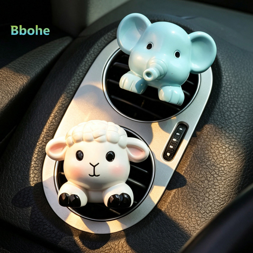 Aromatherapy Diffuser Clip Car Vent Air Freshener Cute Elephant Dog Lamb Hippo Penguin Resin Dashboard for Auto for Sout