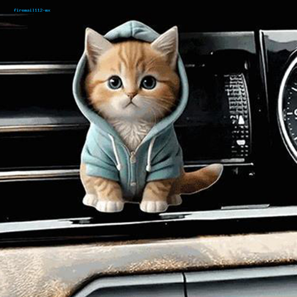 Car Vent Clip Air Freshener Aromatherapy Diffuser Cute Kitten Clips Refillable Cat-shaped for Long-lasting for Southeast