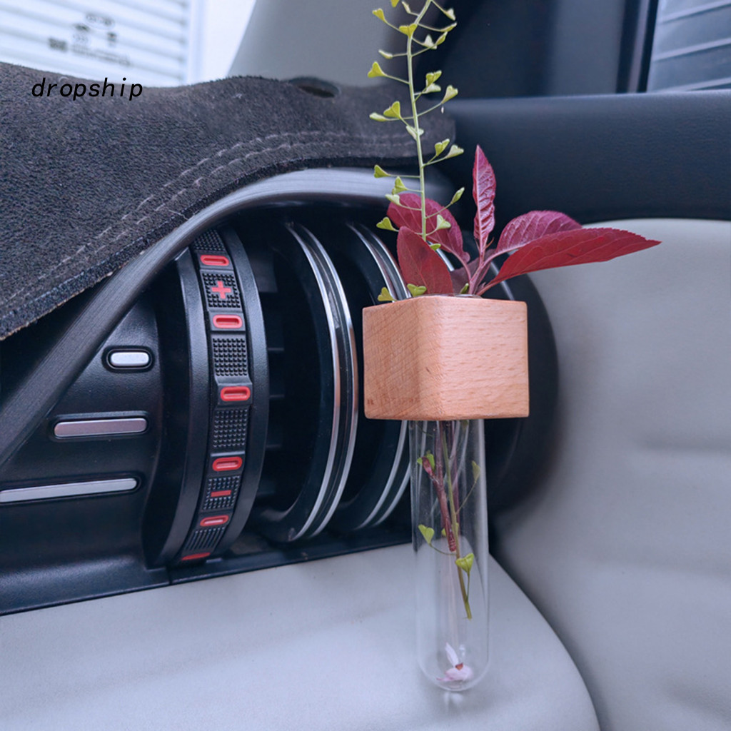 Car Vase Vent Clip Decor Air Freshener Universal Flower Diffuser with Glass Tube Easy Installation Aromatherapy Fragranc