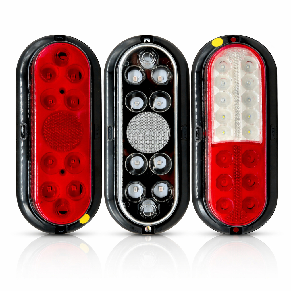 Lanterna LED Carretinha Re 12V Prova Agua Universal Caminhao Carreta Alta Brilho