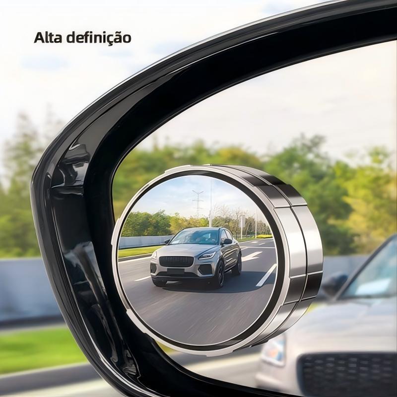 2 pçs espelho retrovisor do carro infinito pequeno espelho redondo 360 graus invertendo espelho de ponto cego