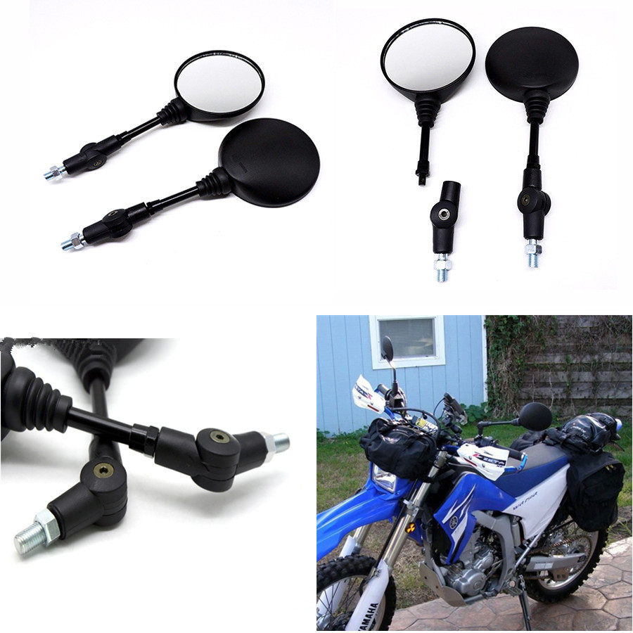 2 Pçs Dobrável Redondo 10MM Scooter [Espelho Traseiro] Para KTM Motocross Acessórios Bicicleta Retrovisor Espelhos Da Mo