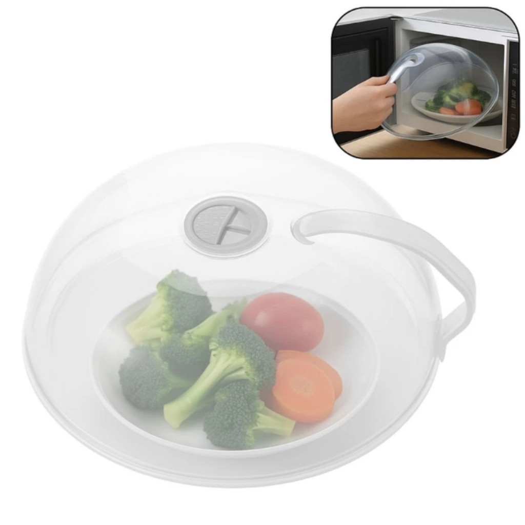 Tampa De Microondas Transparente Magnético Proteção Alimentos Anti Sujeira Micro Ondas Cozinha Prato