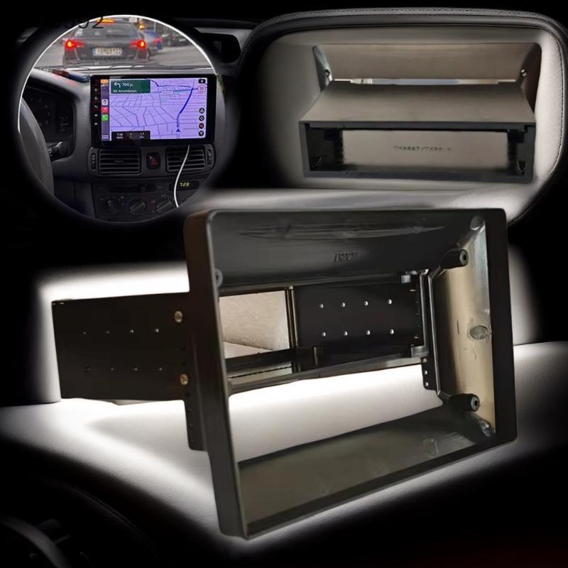 [ljc] 1DIN A 9 Polegadas Universal Single Din Car Stereo Radio Fascia Touch Screen Painel Modificação Quadro [BR]