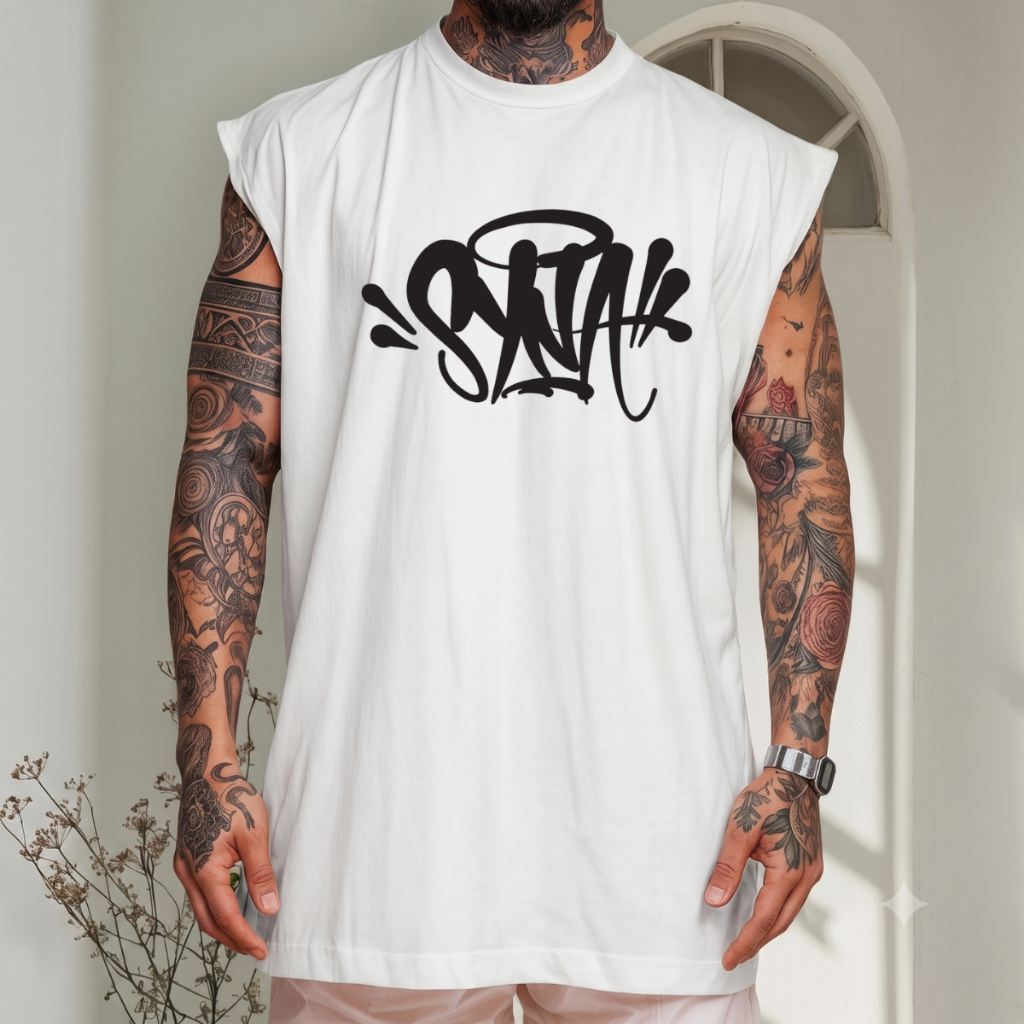 Camiseta Syna Regata Oversized Streetwear Masculino Hip Hop Estilo Gringo