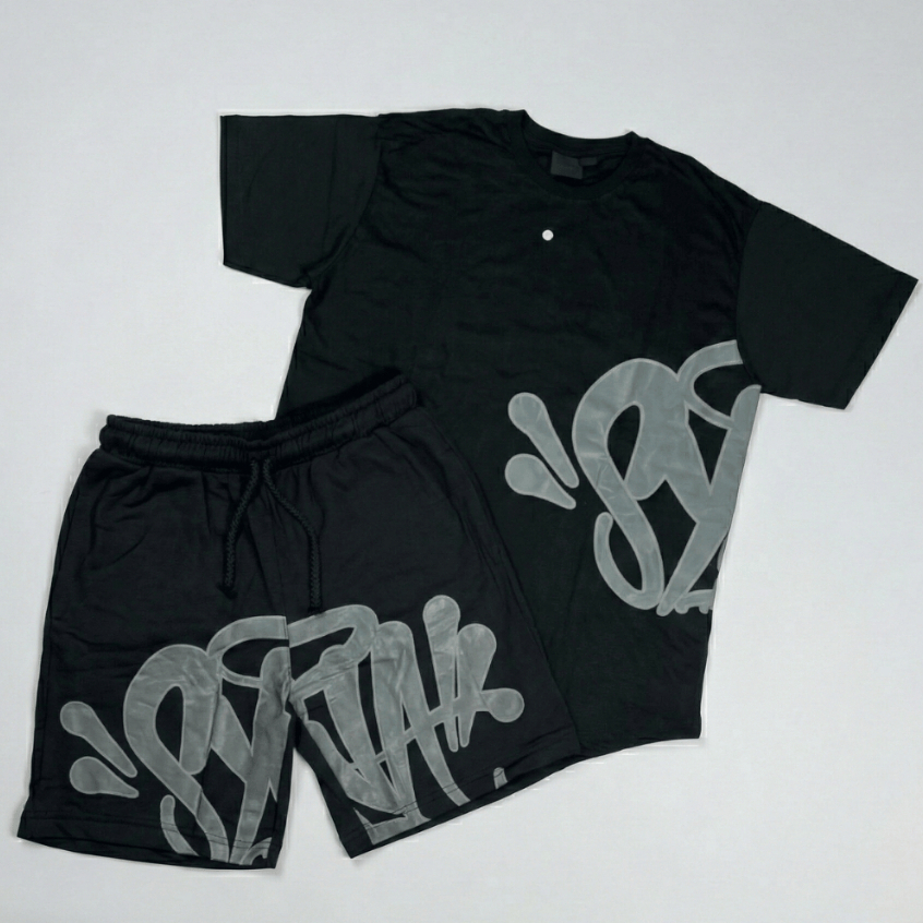 Conjunto Streetwear Camiseta Y2k Bermuda Moletom Syna Hip Hop Estilo Gringo