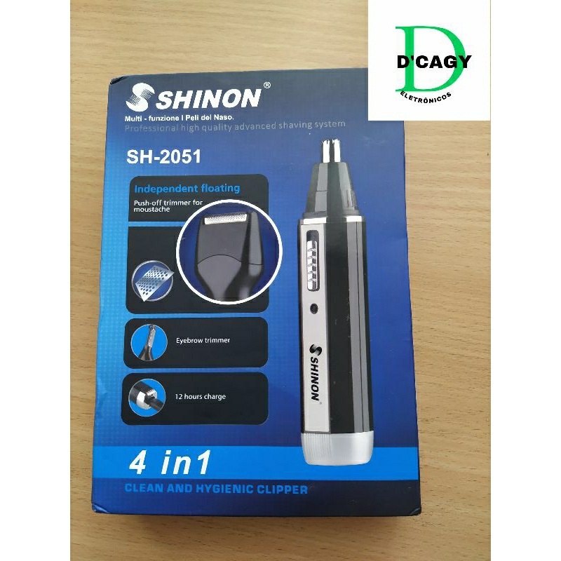 Kit Aparador Pelo Nariz Barba Pezinho Elétrico Shinon 4 In1