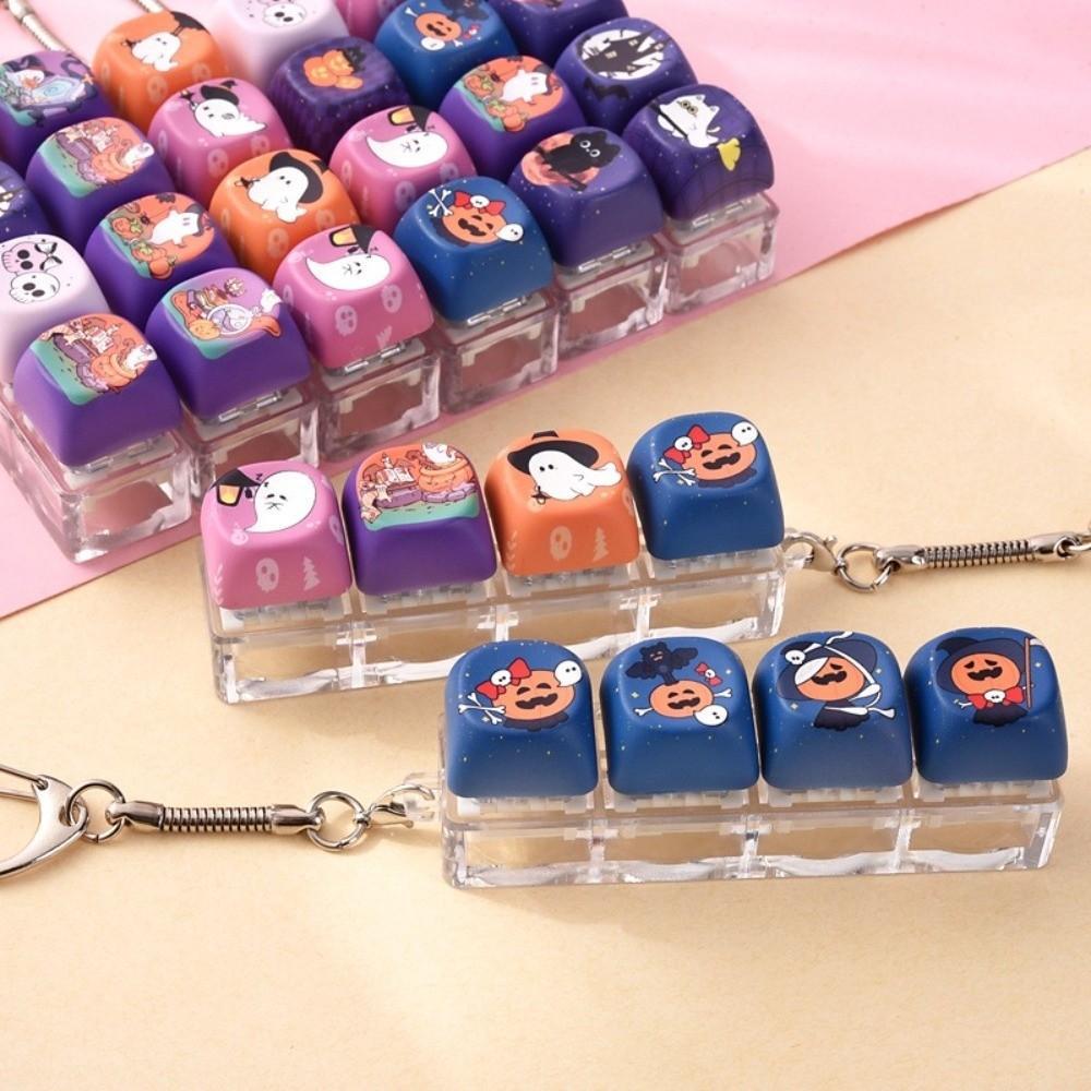 Brinquedo De Chaveiro Iluminado , De Inquietação De Teclado Com Padrão De Desenho Animado Tema De Halloween , Acessório