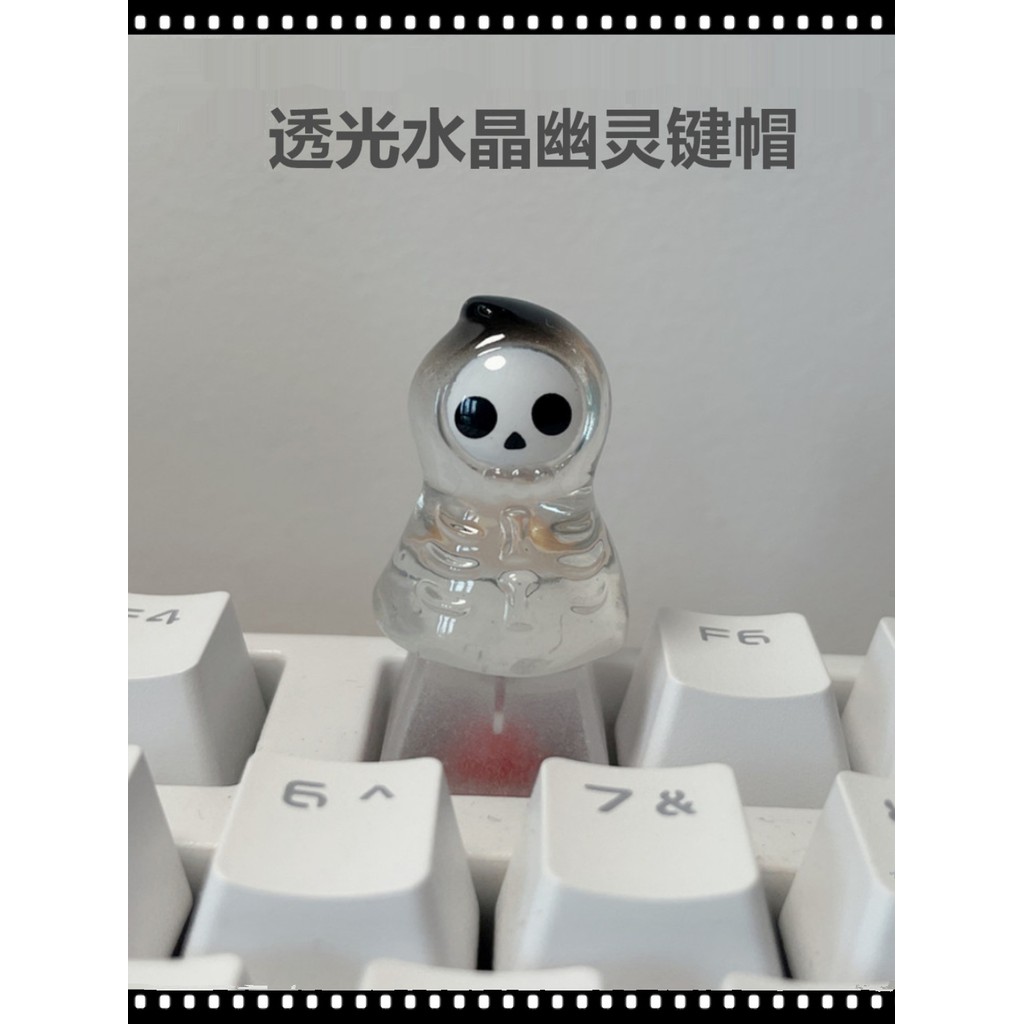 Monstro sem rosto fantasma abóbora coelho tema de Halloween teclado mecânico eixo cruz Keycap translúcido único DIY