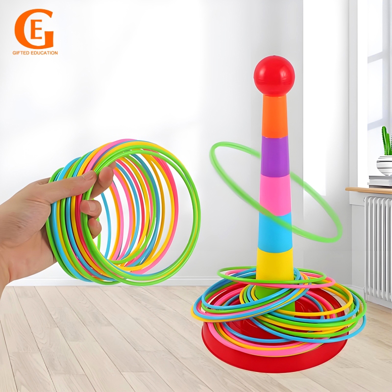Jogando Anel Brinquedo Crianças Jogar Círculo Virola Jogo Empilhado Copo Integração Sensorial Brinquedos De Treinamento