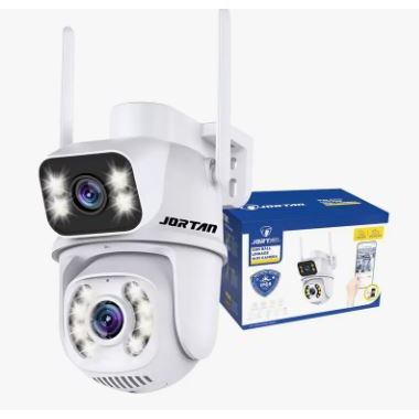 Câmera IP Jortan JT-9697 6MP Wi-Fi Dupla Lente p/ Segurança 4K UHD