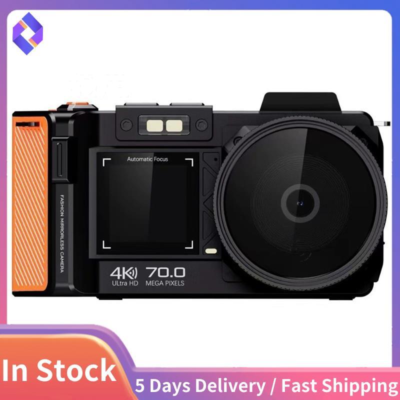 Câmera Digital De Tela Dupla 4K UHD 70MP Com Função Monocular De Conectividade WIFI Zoom 50X Lente Grande Angular De Foc