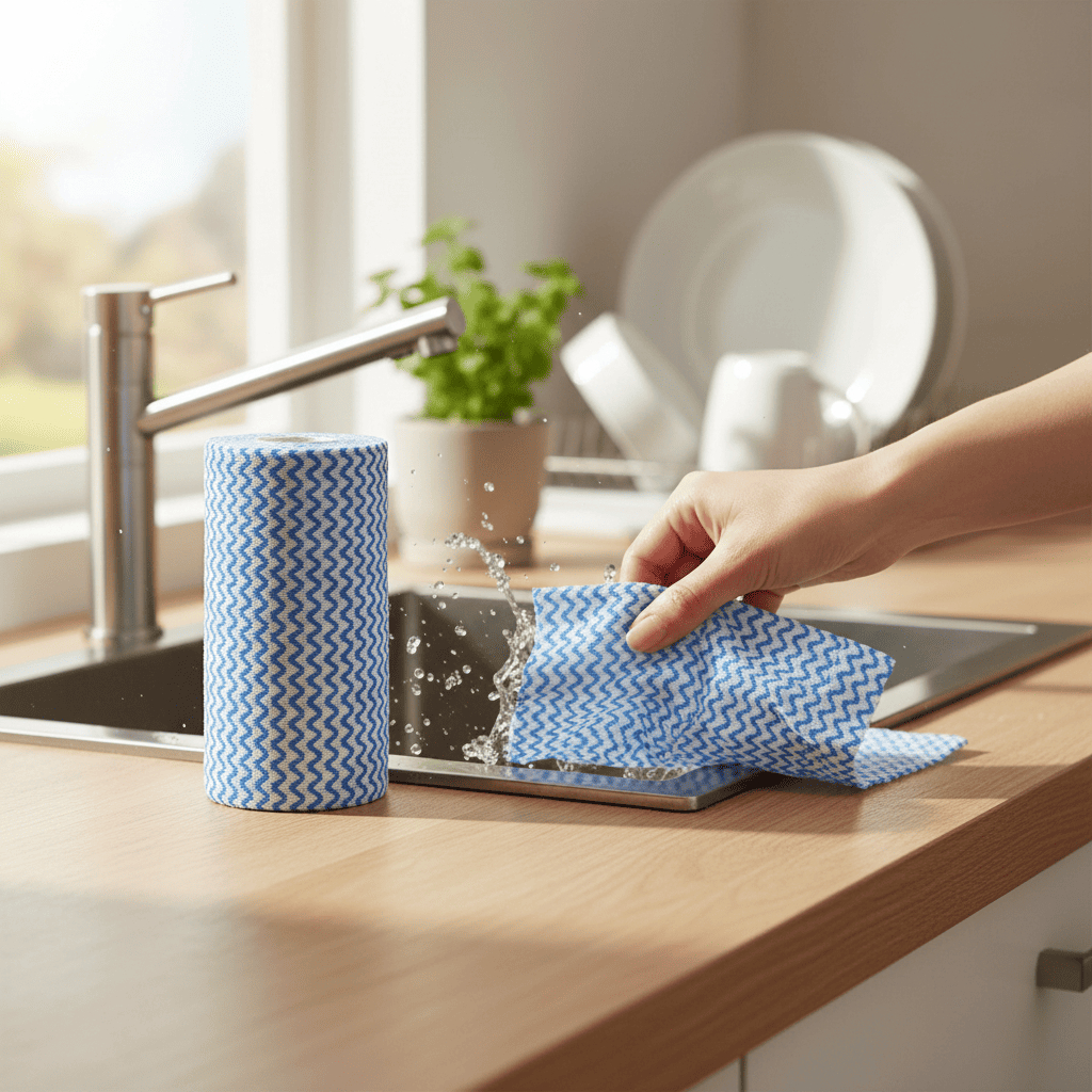 Rolo de Pano Multiuso Lavanderia 100 Folhas, Absorvente Prático e Ideal para Limpeza Doméstica Casa e Lavanderia