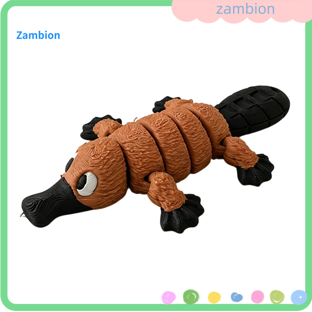 Articulated Platypus Fidget Toy Cute Desk Decoration for Office 3d Printed Figurine – Flexible Joint Desktop for Home