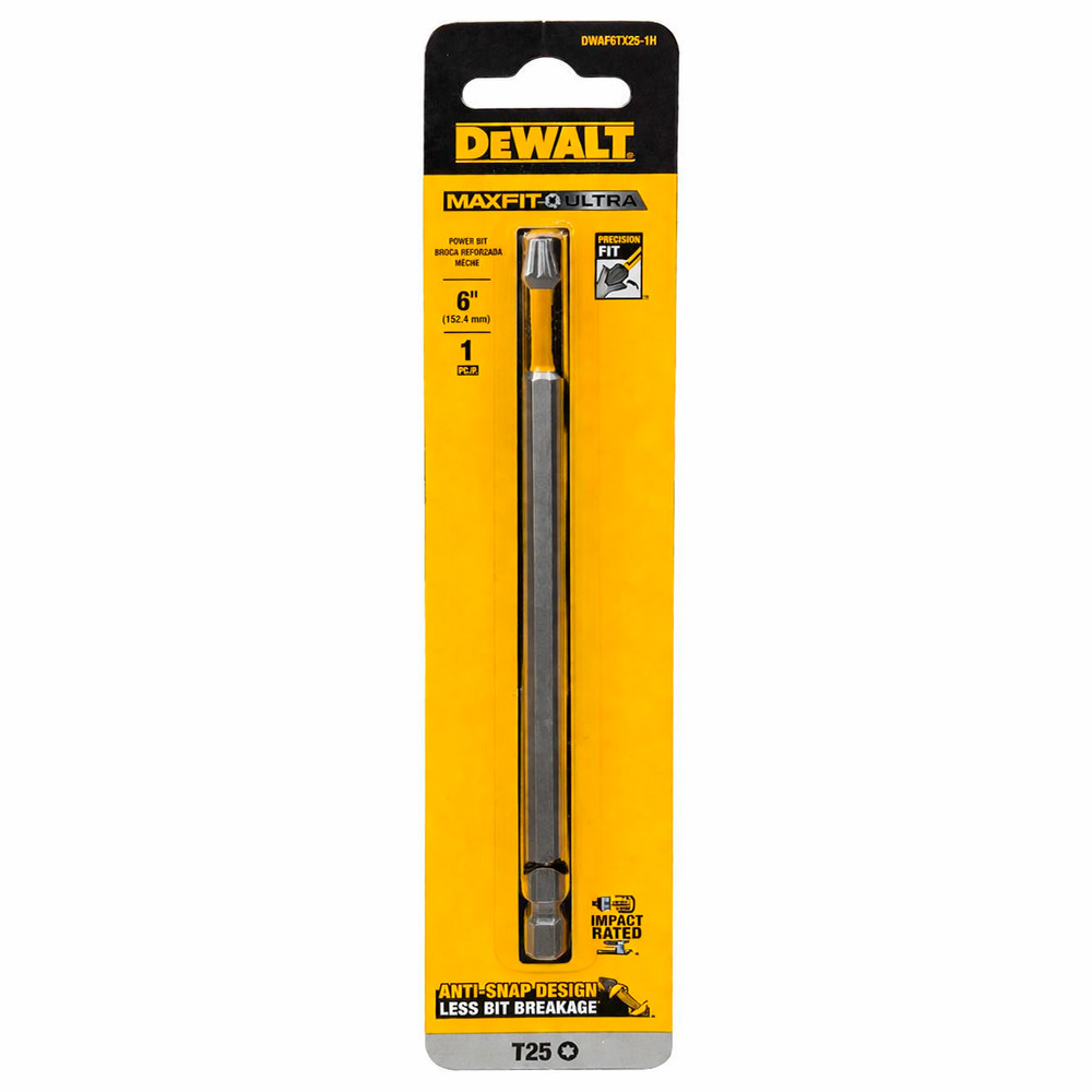 Bits Torx de Impacto T25 x 150mm Maxfit Ultra DeWalt DWAF6TX251H