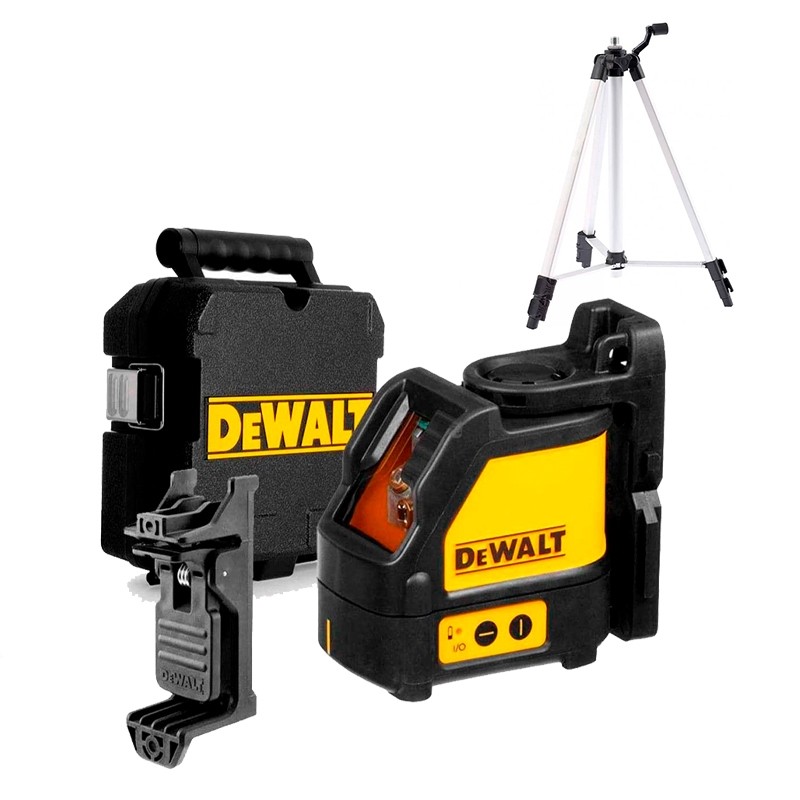 Kit Nivel Laser 2 Linhas 15 metros Linha Vermelha Dewalt DW088K  Tripe Profissional MTX