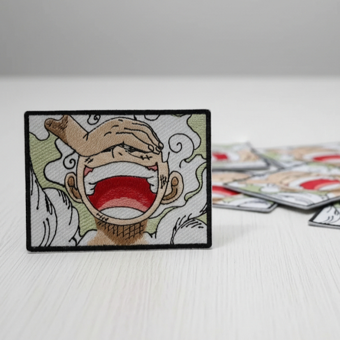 Patch bordado  Monkey D. Luffy Yonko gear 5 One Piece com VELCRO