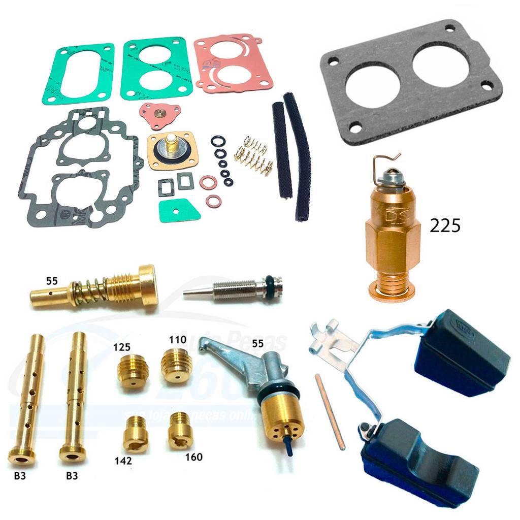 Reparo Juntas Kit Gicle Carburador Weber TLDZ Gol Voyage Parati 1.6 Gasolina