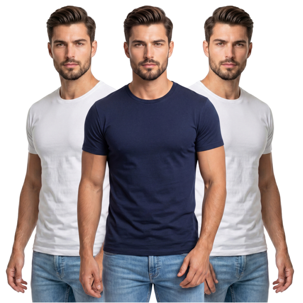 Kit 3 Camisetas Masculinas Cotton Premium Algodão Peruano Macio Casual Conforto e Qualidade