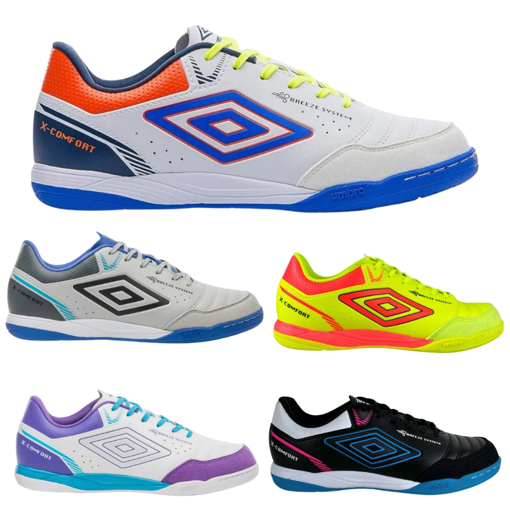 Chuteira Futsal Umbro X-Comfort Original Amortecimento Respirável Quadra Indoor
