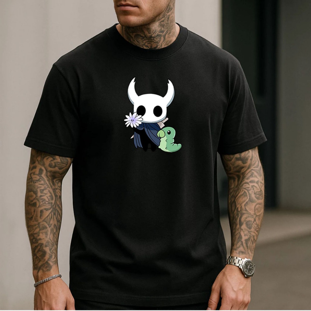 Camiseta Masculina T Shirt Promoção Algodão Confortavel Casual Hollow Knight Jogo Game Silksong Gotico Dark Fã