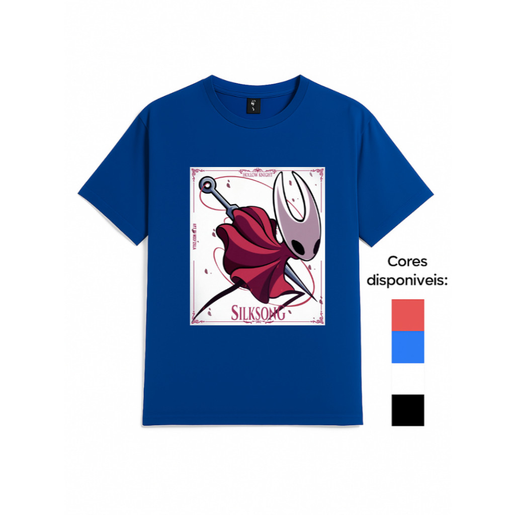 Camiseta Silksong Infantil Adulto Estilosa Estampada Adulto Jogo T shirt Algodão Unissex Masculina Feminina Roupa