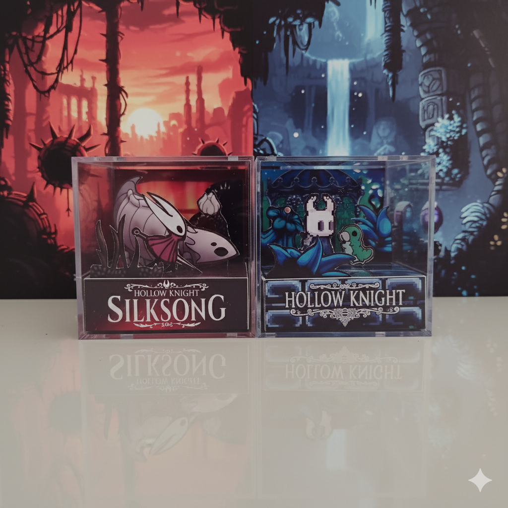 Combo Hollow knight mini cubos dioramas (silksong + hollow knight)