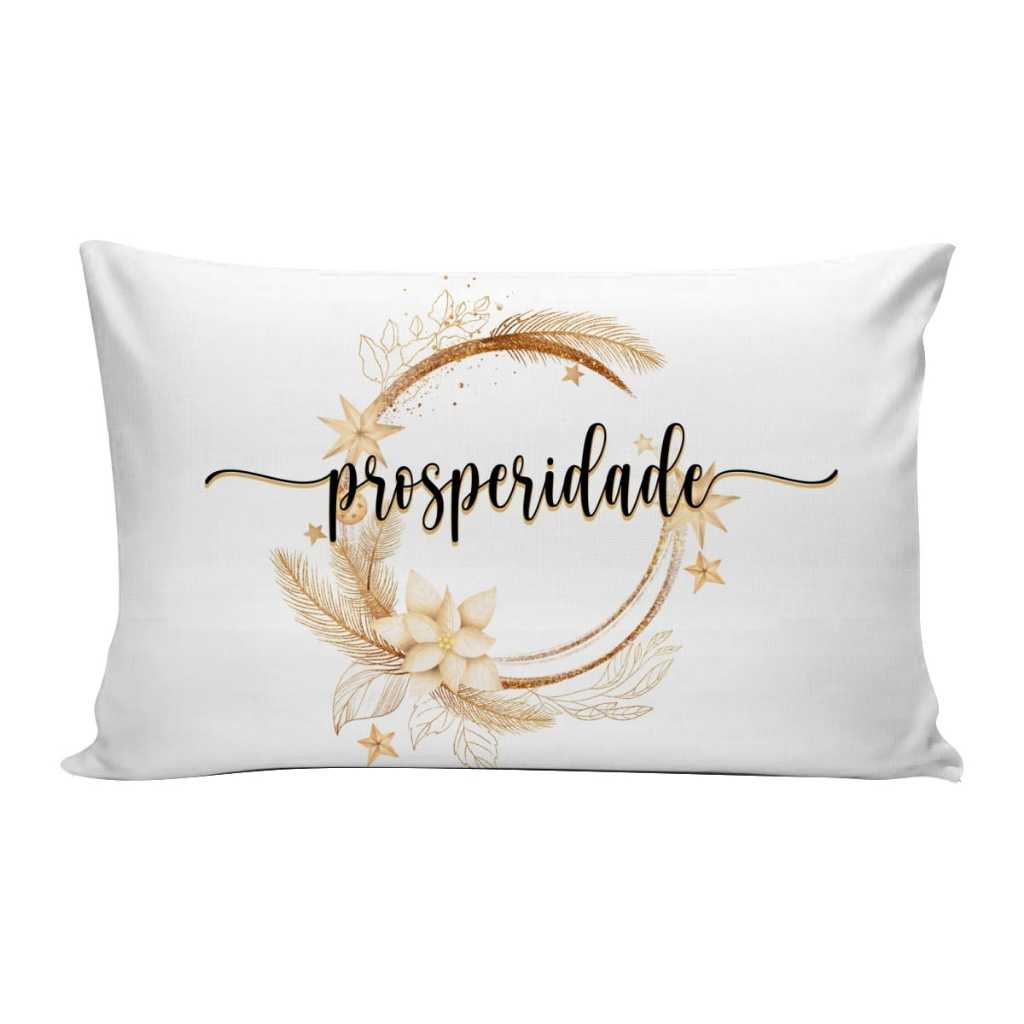 Almofadas Baguete Natalina Retangular Decorativa C/ Zíper  Cheia Silicone Sala Quarto Ano Novo