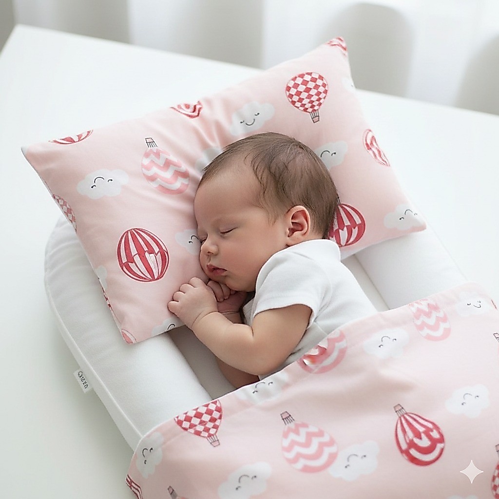 TRAVESSEIRO INFANTIL, PARA BEBÊS, BEBE RECÉM NASCIDO, BEBE ATÉ UM ANO COM ENCHIMENTO SILICONE PURO