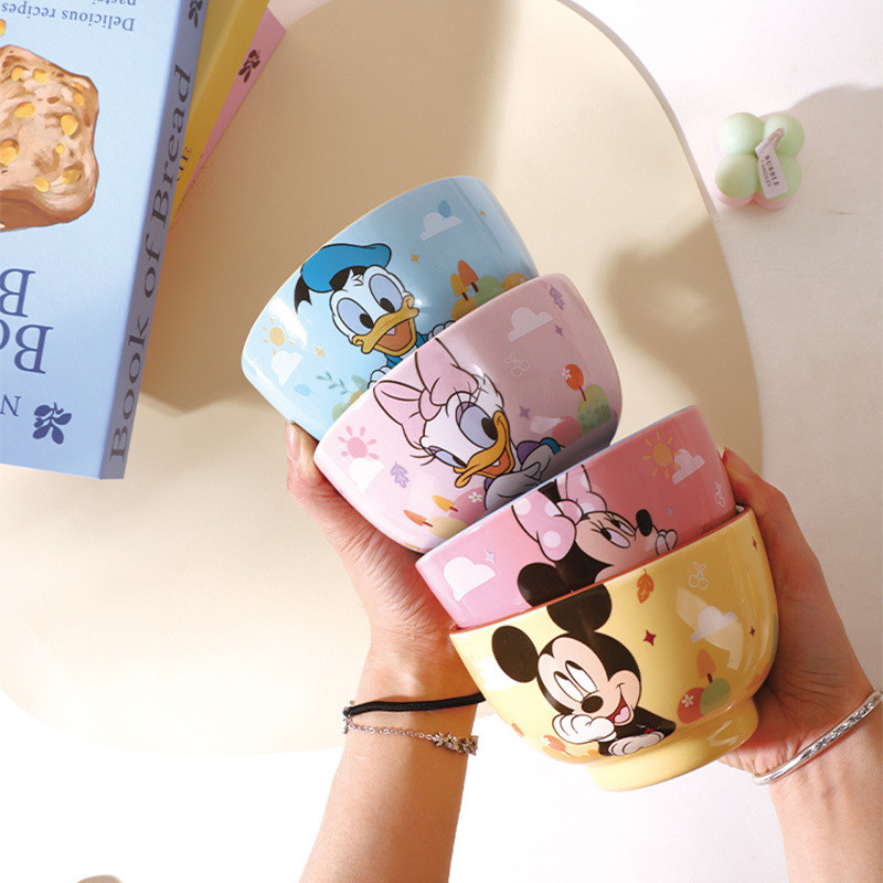 Yichang Mickey série tigela de arroz diversão dos desenhos animados crianças desfrutar tigela arroz conjunto doméstico b