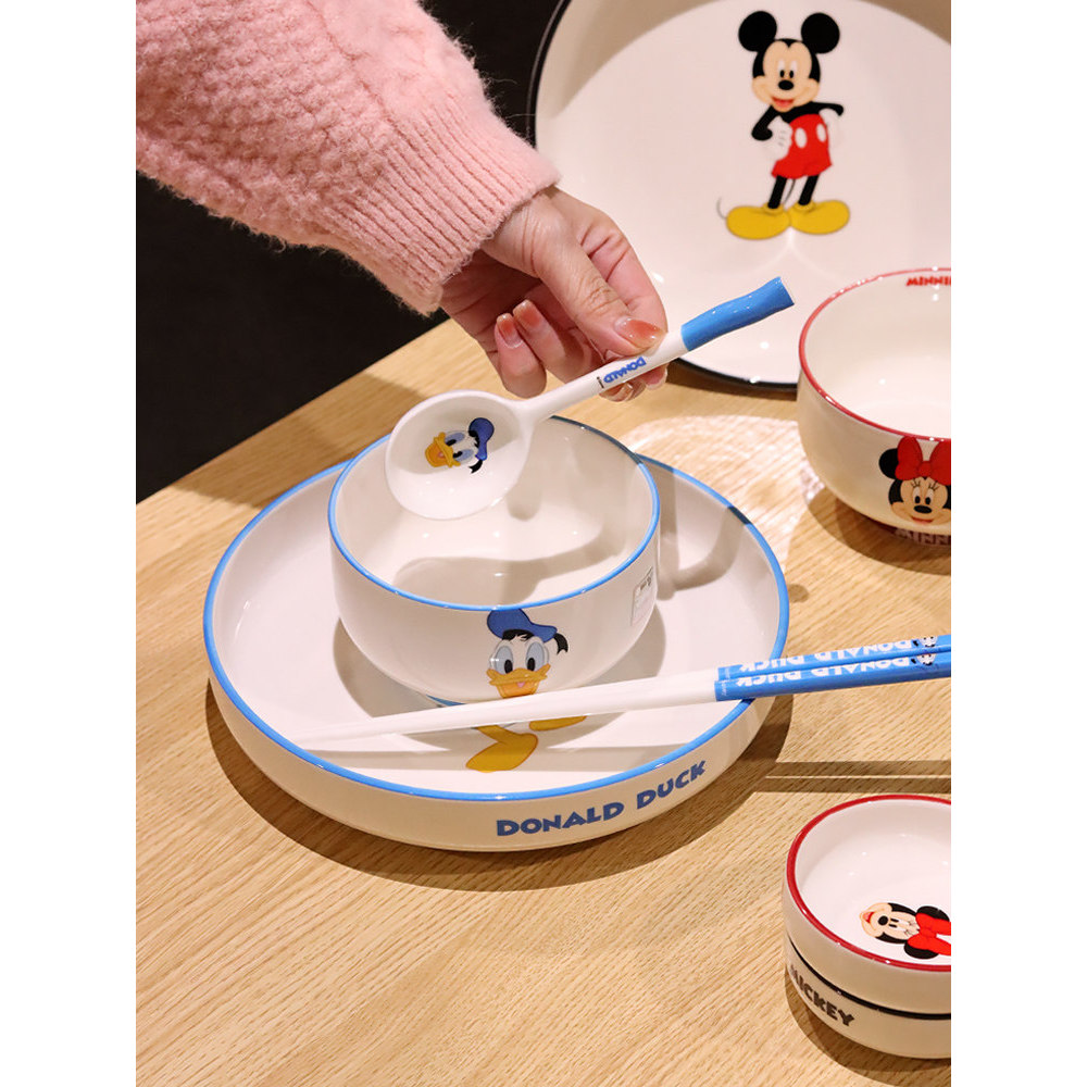 Disney pequena tigela de cerâmica fresca de pé alto série Lexuan cozimento de alta temperatura flor artesanato menina co