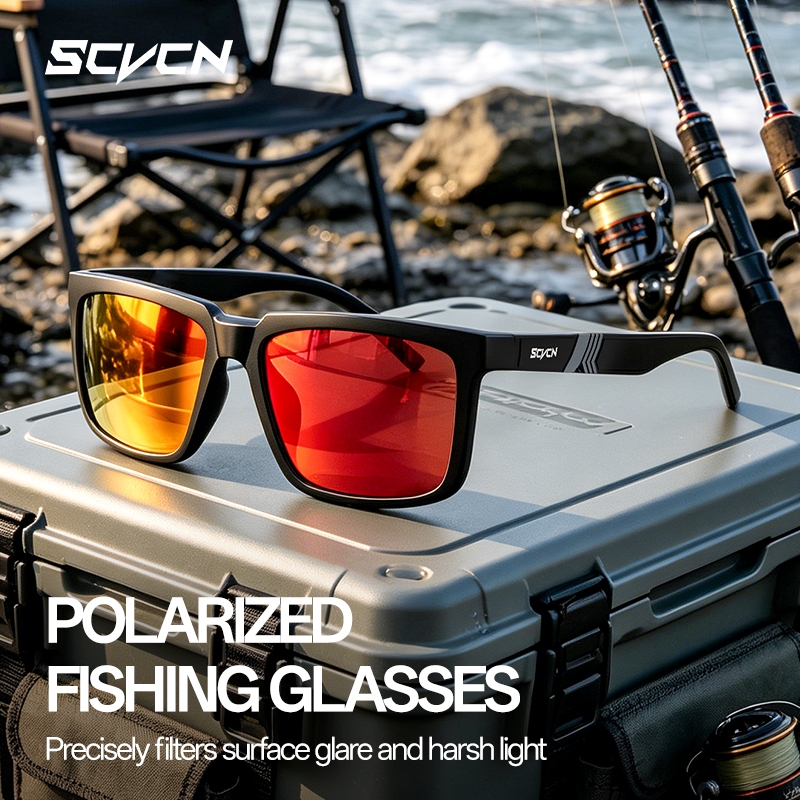 SCVCN Óculos De Sol Polarizados UV400 Anti-Reflexo Esportivos Leves Para Dirigir , Pesca , Ciclismo , Motocicleta , Cami