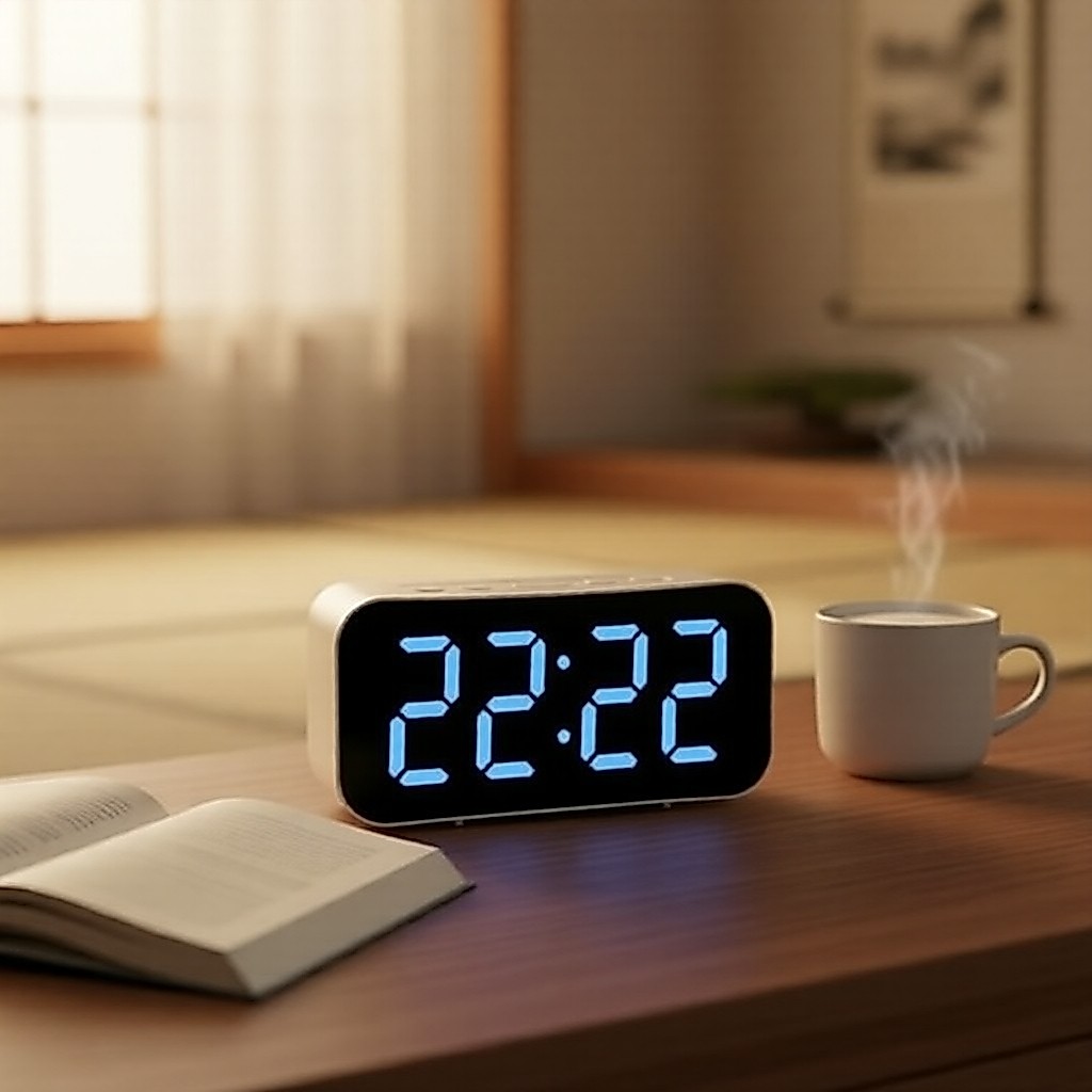 Relógio de Alarme com Visor LED USB/Bateria, Relógio Digital com Temperatura, Compacto e Elegante