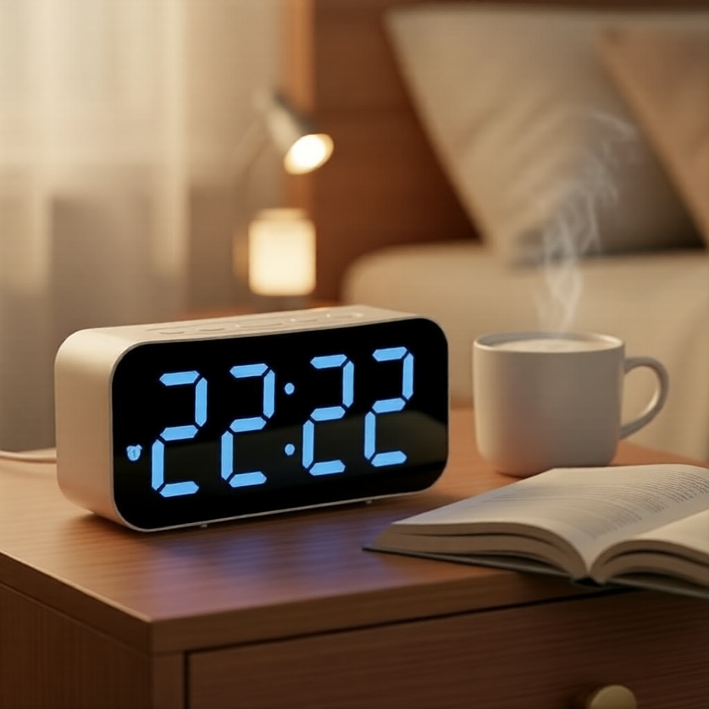 Relógio de Alarme Digital LED Compacto, Temperatura Ambiente, Alimentado por Bateria/USB, Visor de Fácil Leitura