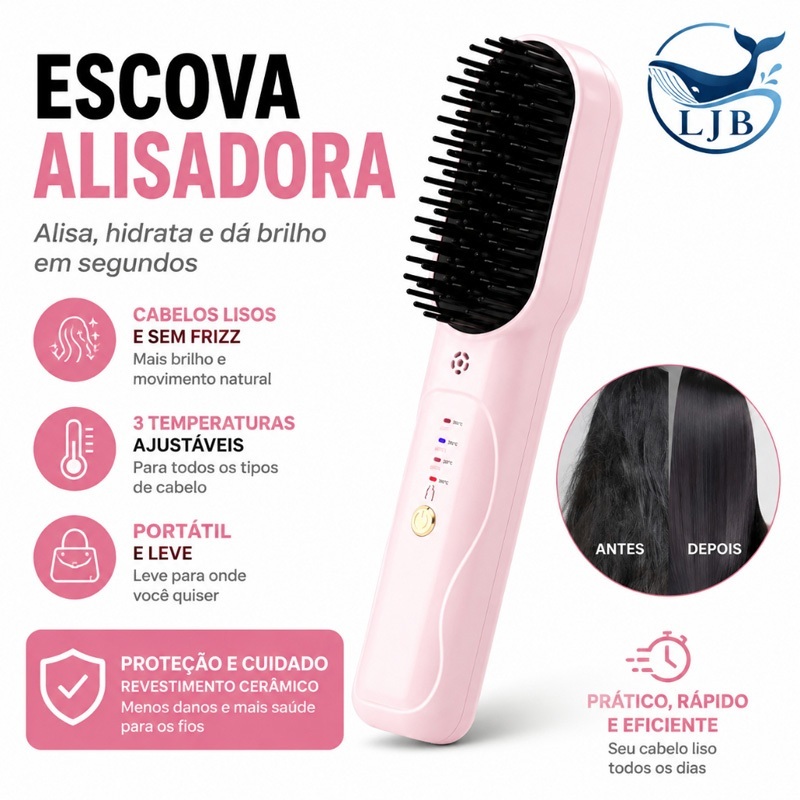 Chapinha Sem Fio com Visor Digital e Temperatura Ajustável  Mini Portátil 2 em 1 para Viagens 396