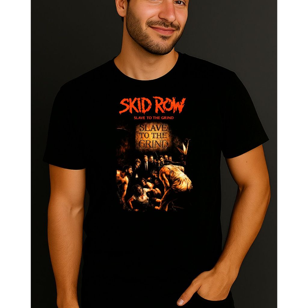 Camiseta Skid Row Rock Banda Metal | Slave to the Grind 100% Algodão Unissex