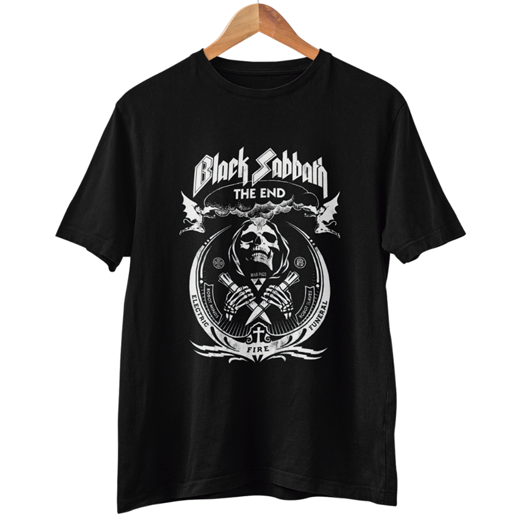Camiseta Black Sabbath The End War Pigs Robot Minds Slaves