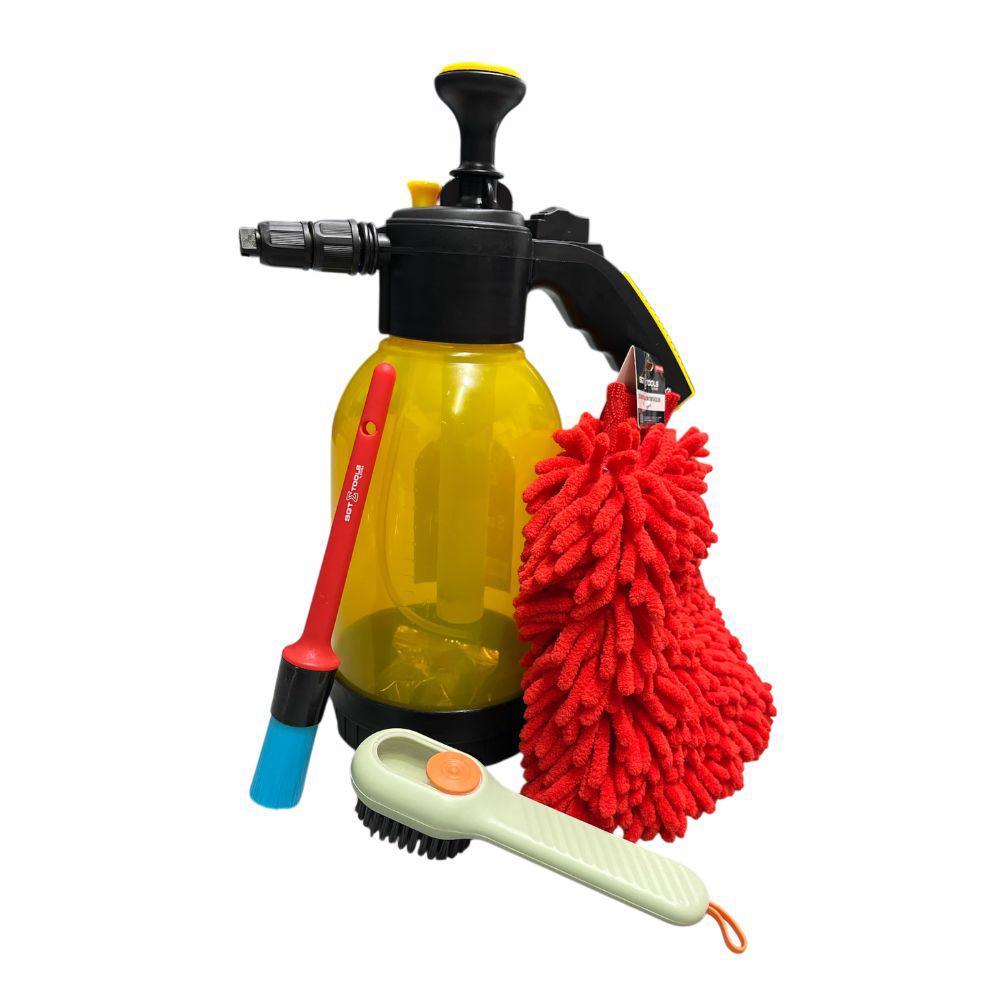 Kit Limpeza Detalhada Pulverizador + Escova + Luva + Pincel
