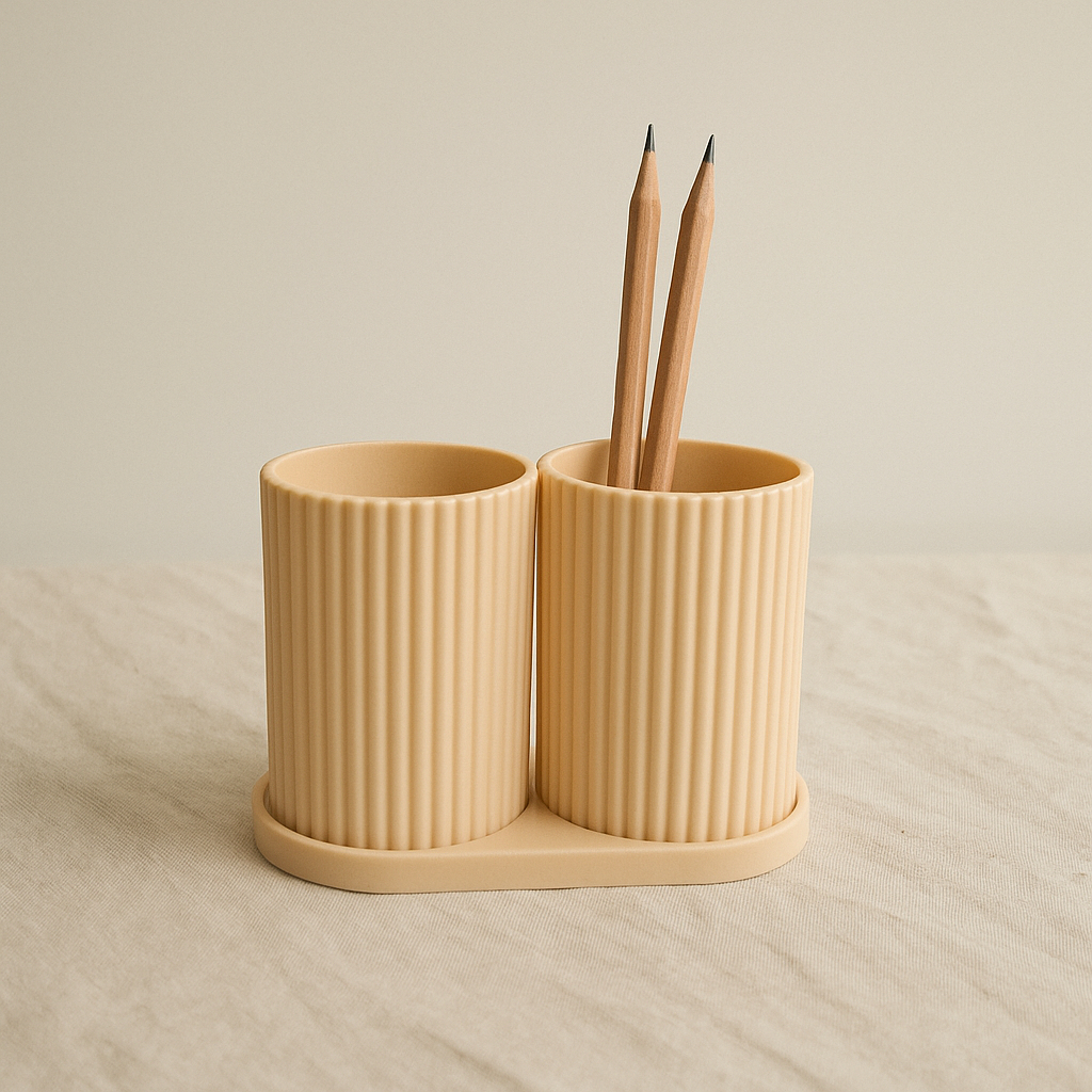 Porta Treco Multiuso Escova Pincel Lápis Suporte Duplo Escova De Dente Lavabo Minimalista