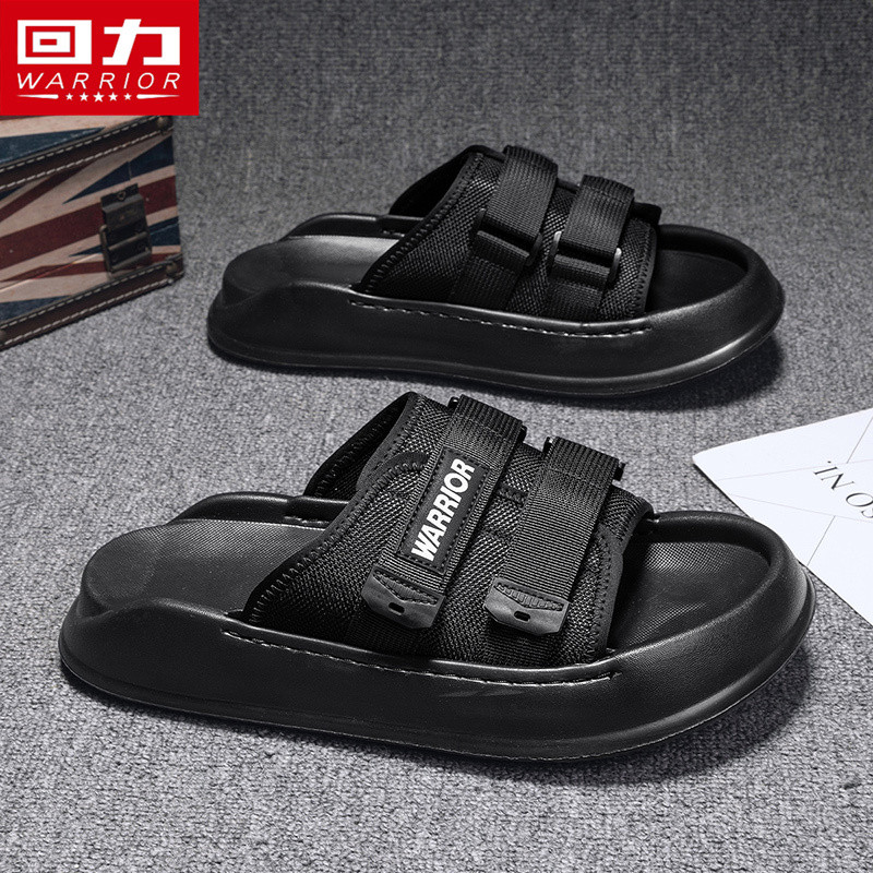Puxar para trás chinelos masculinos verão exterior usar sola grossa pisando na merda sentir exterior usar Flip-Flops esp