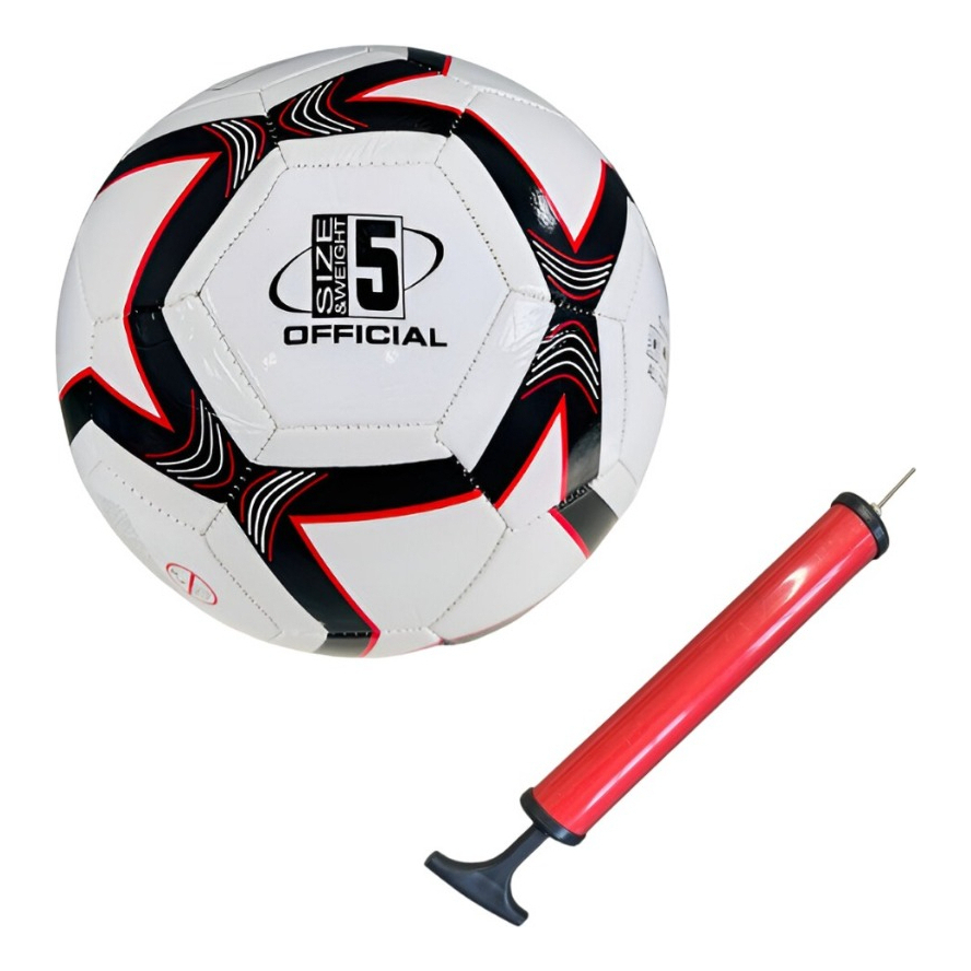 Bola Futebol Campo Capotao Tamanho Oficial Infantil Premium nº 5 + Bomba de Ar Cores Sortidas