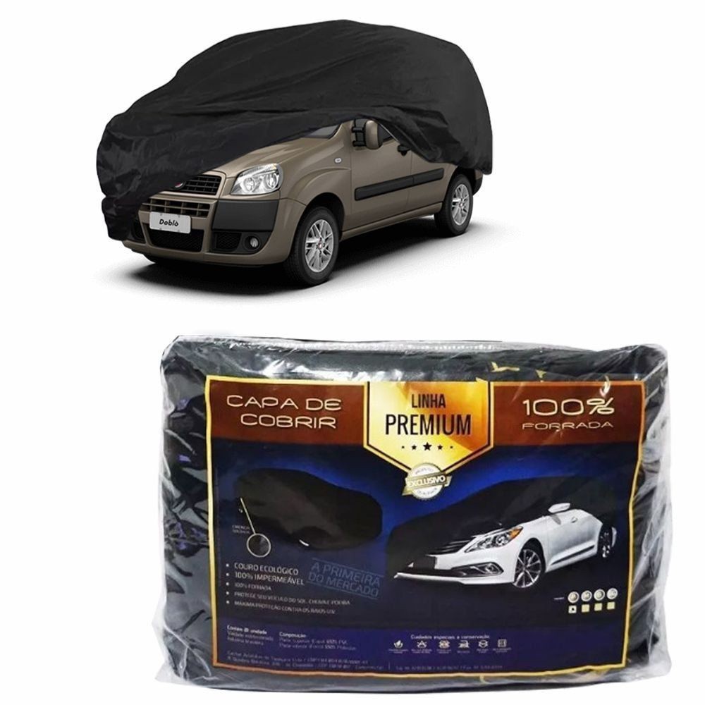 Capa Couro cobrir Fiat Doblo Impermeável Forrada (XM316)