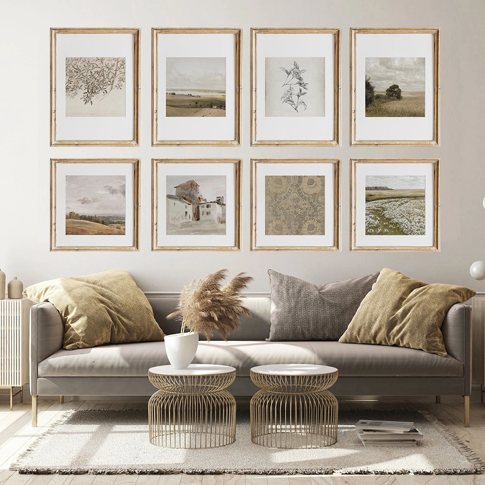 Quadro Galeria vintage Wall Art Praça Imprimir, Neutro Verde Posters, Modern Farmhouse, Sala de estar Decoração Pictures