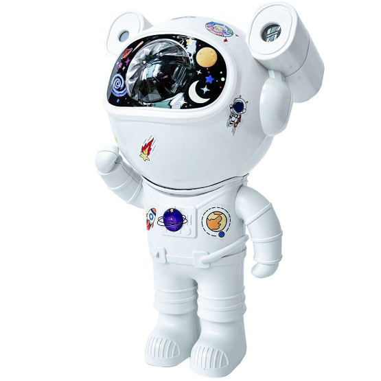 Luminaria Projetor De Luz Astronauta Lua Com Bluetooth Alto Falante Galaxy Ligth Estrelas Cor Da Estrutura Branco 110v/220v  -enviado imediatamente