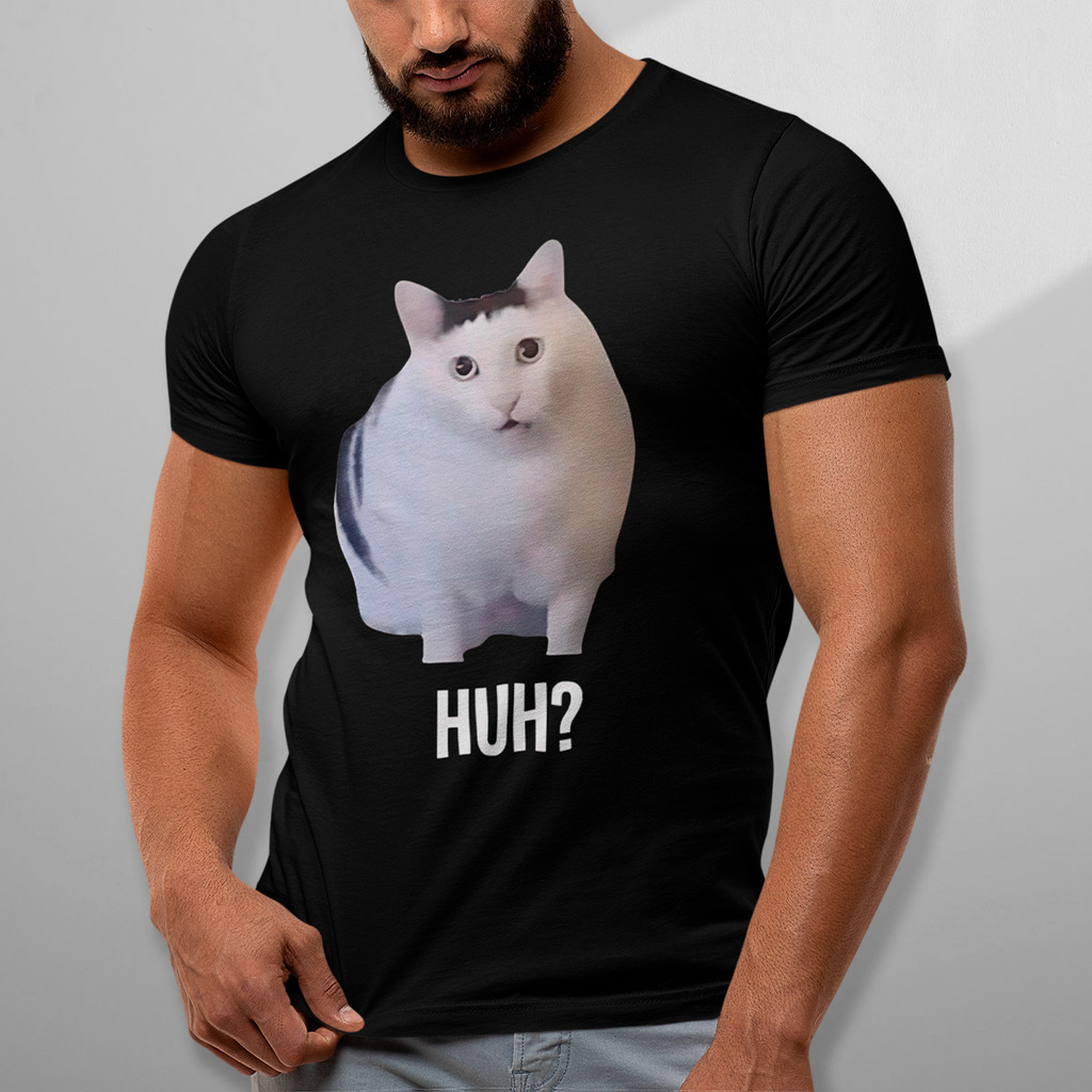 Camiseta Meme Gato Huh Meme Engraçada 100% Algodao Qualidade Unissex
