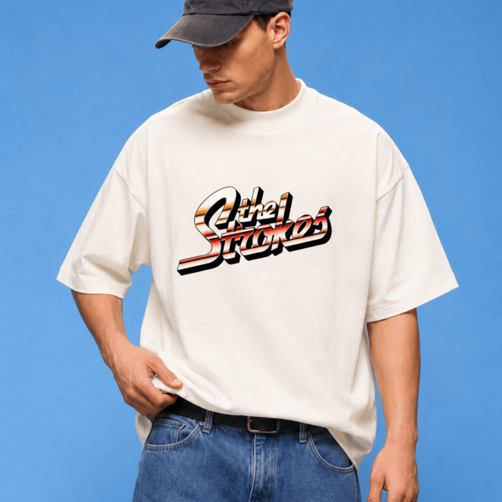Camiseta Oversized The Strokes Banda Rock Indie Show Brasil Festival 2026 Camisa Vintage Rock 2000s