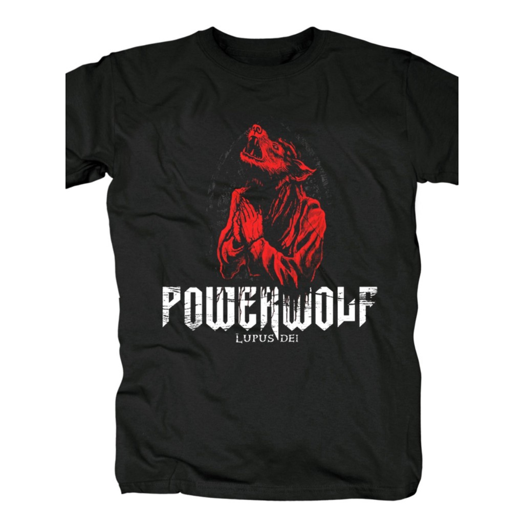 Music.Soul Camiseta Unissex Powerwolf Metal Sinfônico Banda Rock Festival Confortável Estilosa Retrô Casual