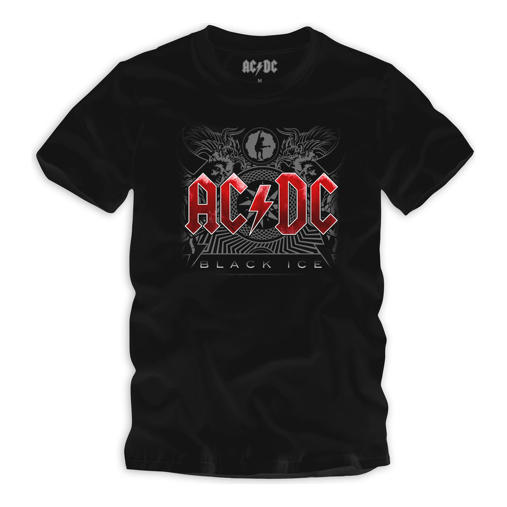 Camiseta Unissex Banda Rock  Acdc Black Ice Classico Camisa Show Turne Festival Sampa